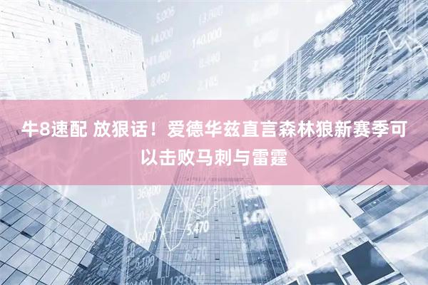 牛8速配 放狠话！爱德华兹直言森林狼新赛季可以击败马刺与雷霆